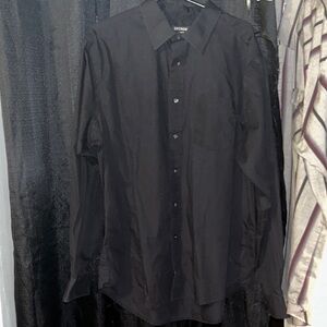George Men's Classic Black Dress Shirt